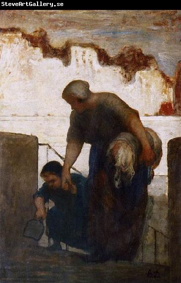 Honore  Daumier The Washerwoman